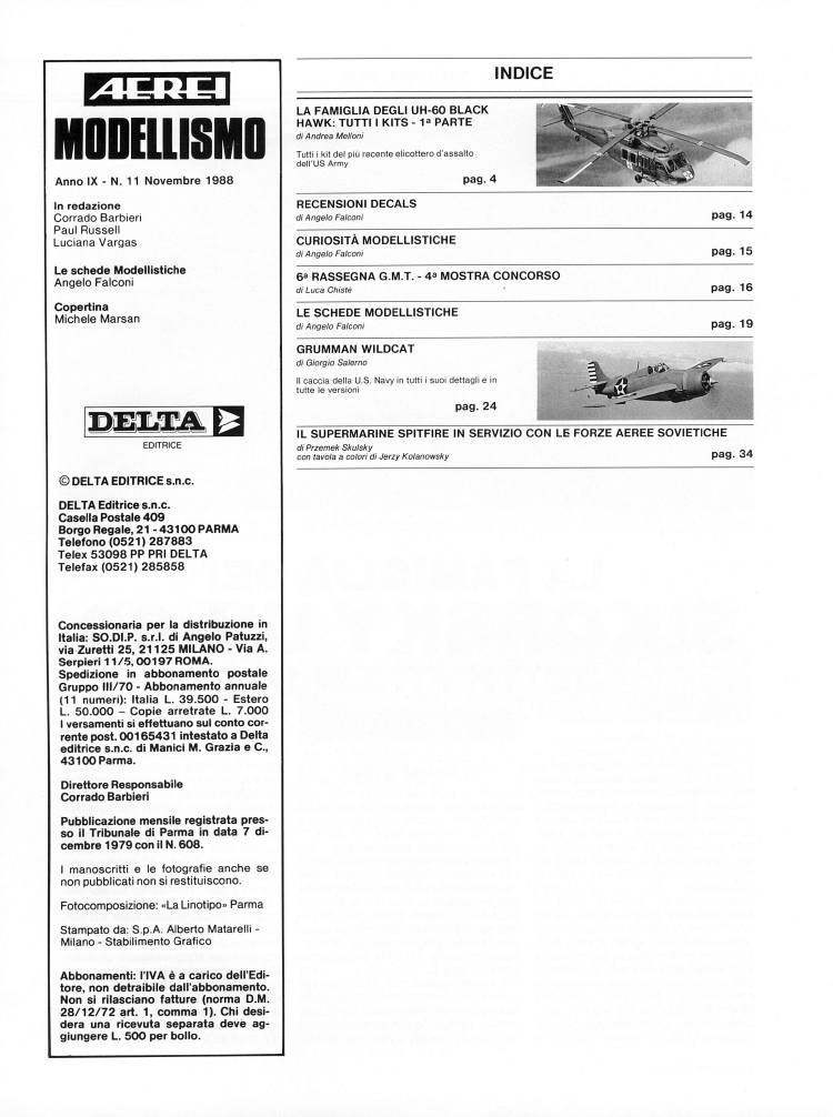 Aerei Modellismo 1988-11